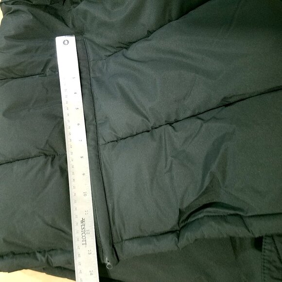 London Fog - Long Puffer Jacket Faux Fur Collar Removable Hood Size XXL Black - Picture 10 of 15